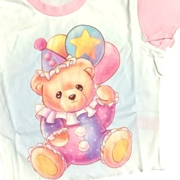 NWT Dolls Kill Sugar Thrillz Bear-ly Awake Baby Tee Teddy Bear M NEW shirt top - Picture 2 of 4